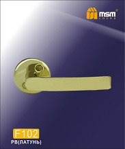  Ручка для финских дверей F102 (PB) латунь MSM (60/10)