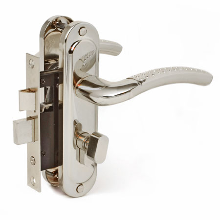 Замок врезной с ручкой 132/50В (вертушка) CP хром СТАНДАРТ/20