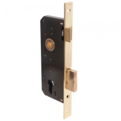 Замок врезной без ручек 9045 В GP без ЦМ золото АЛЛЮР/30