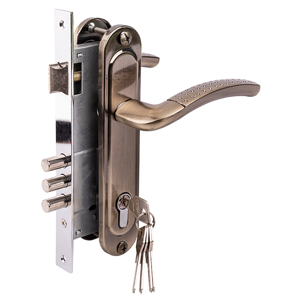 Замок врезной 85/112 ЦМ60 межосевое 85 мм АВ (бронза)  MARLOK/12