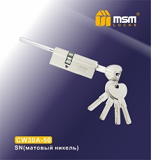 Цилиндровый мех-м с перфо ключ-шток CW80 (30A/50) SN MSM