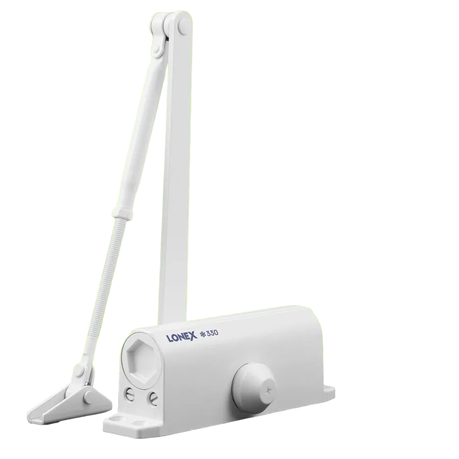 Доводчик LONEX  330 (от 50 до 120кг) БЕЛЫЙ морозостойкий/10