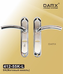 Ручка дверная на планке 412-55-R DAMX SN MSM(12)