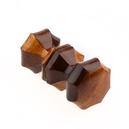 Ручка-кнопка дерево ЙО-Красное дерево (фигур.)/24