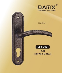 Ручка дверная на планке 412R DAMX AM (62 мм) MSM(12)