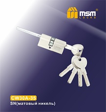 Цилиндровый мех-м с перфо ключ-шток CW65 (30A/35) SN MSM