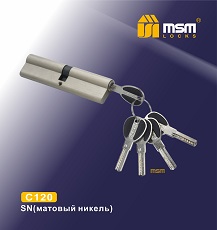 Цилиндровый механизм ключ-ключ  C120 mm SN мат.никель MSM(48/6)