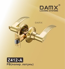 Защелка Z412-A  фикс PB DAMX  (блистер) 10/20