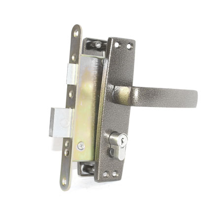 Замок врезной с ручкой 4-3.04 (серебро) Зенит/15 00-00000516