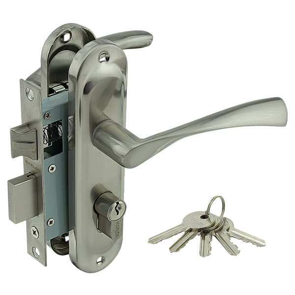 Замок врезной 50/L76 ЦМ70 межосевое 50 мм SN (никель) ключ/ключ MARLOK/24