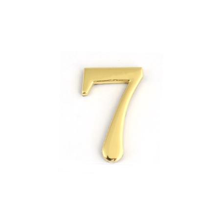 Номер дверной "7" (золото) металлический Апекс