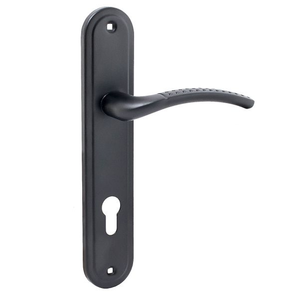 Ручки на планке 132-1 85мм BL матовый черный АЛЛЮР/20