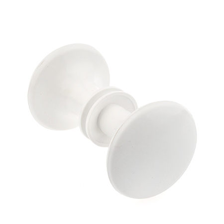 Ручка-кнопка дверная Б (белый) пласт. Воронеж /80