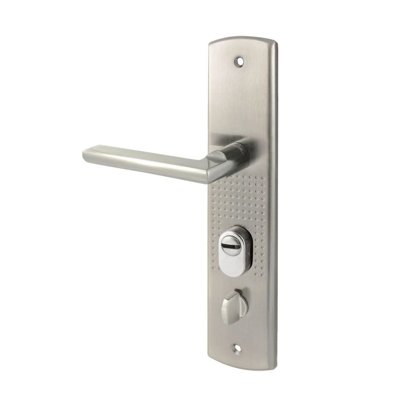 Ручка двер. на планке №200(108) П (мат. никель) Нора-М