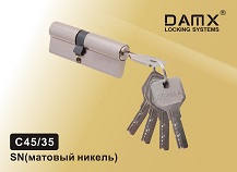 Цилиндровый механизм ключ-ключ C80(35/45)mm DAMX  SN мат.никель MSM(48/6)
