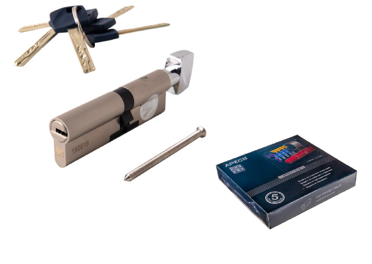 Цилиндровый механизм XR-100 (45С/55)-C15-NI (никель) Premier Апекс /20,5