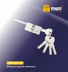 Цилиндровый мех-м с перфо ключ-шток CW60 (30A/30) SN MSM