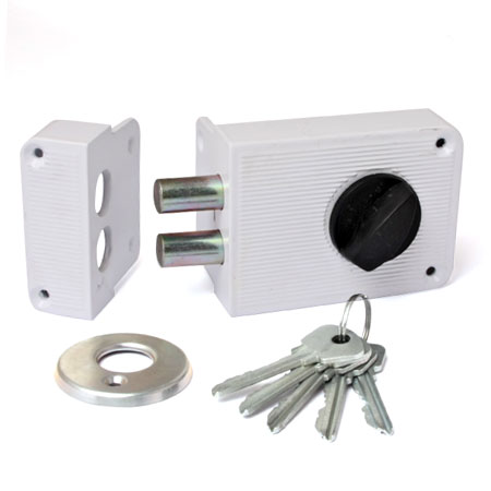 Замок накладной ЗН1-3 белый Зенит /16