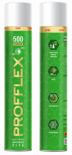 Пена монтажная быт. 500 STANDARD PROFFLEX