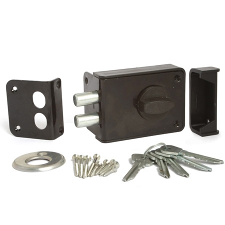 Замок накладной ЗН1-3-1 черный Зенит /16