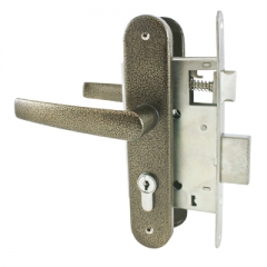 Замок врезной с ручкой ЗВ4-3.08 ШУРУП бронза Птимаш/10