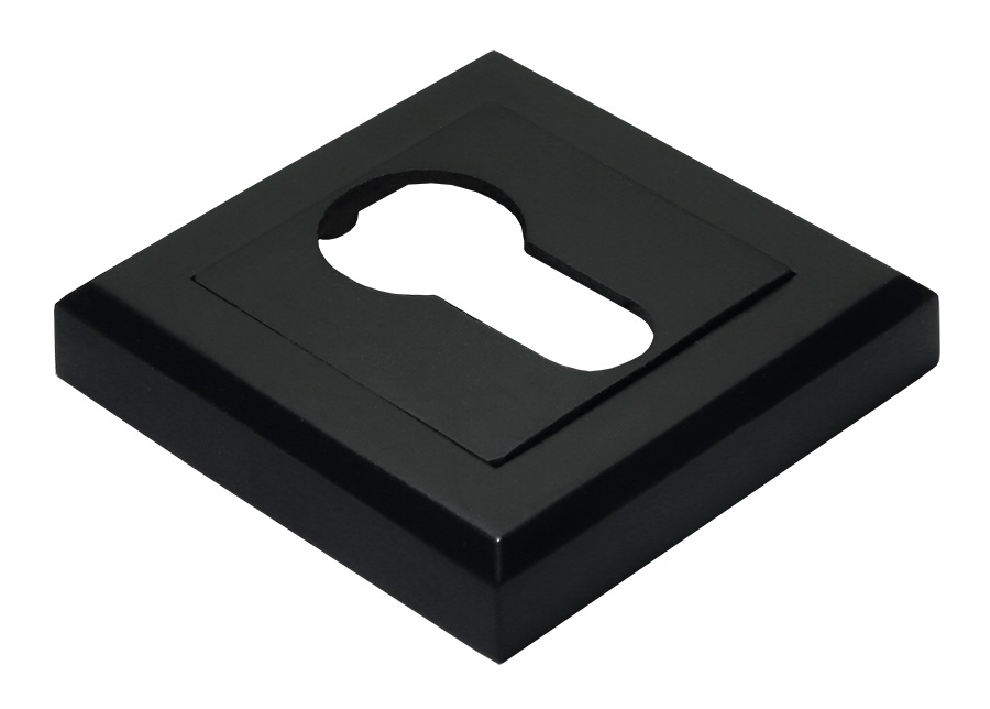 Накладка на евроцилиндр квадрат.МН-КН-S BL  черный МОРЕЛЛИ