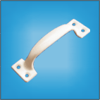 Ручка-скоба РС-120 (полимер белый) Кунгур/50