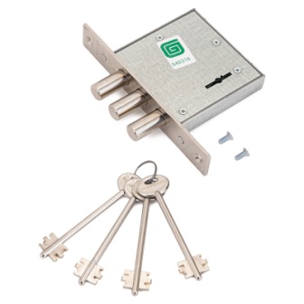 замок врезной 10.01 4 дл.кл. ЗК103 Гардиан/20