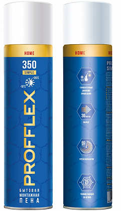 Пена монтажная быт. 350 SIMPLE PROFFLEX