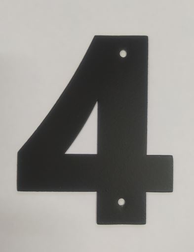 Цифра дверная Пермь "4" черная 100 мм