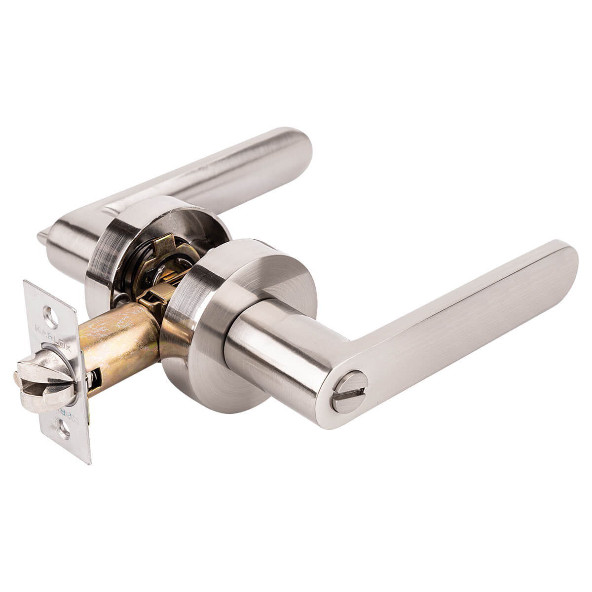 Дверная ручка-защелка RZ 7-03 фиксатор, серия NOVA SN (никель) MARLOK