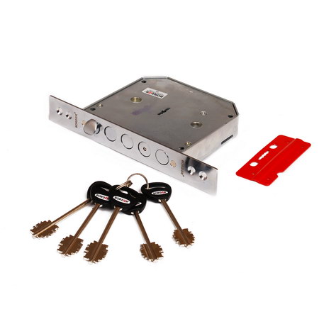 Замок врезной 9-6 ЛК.3/15 (77412) левый BORDER/6