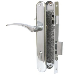 Замок врезной с ручкой 0211 CP хром АЛЛЮР/10
