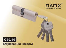 Цилиндровый механизм ключ-ключ C90(50/40)mm DAMX  SN мат.никель MSM(48/6)