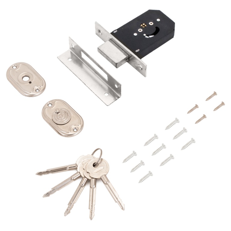 Замок врезной ЗВ 955-5К CP хром СТАНДАРТ /60