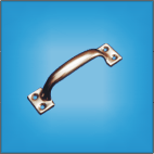 Ручка-скоба РС-90 (белый полимер)цельнотянутая Кунгур/60