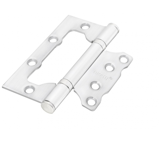 Петля стальн.без врезки RFH-100*75*2.5 W белый Rucetti/100