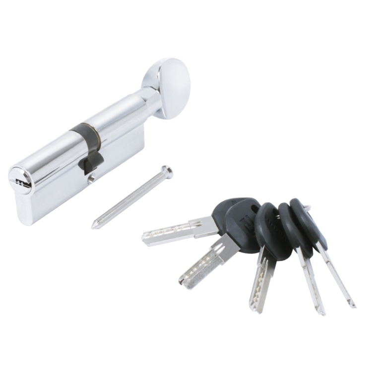 Механизм цилиндровый HD FG 90-5K CP (35G*55) перфо.кл/верт хром Аллюр/10
