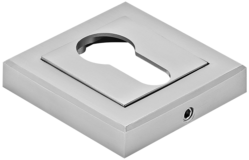 Накладка на евроцилиндр квадрат RAP KH-S SС/CP мат.хром/хром  RUCETTI