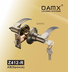 Защелка Z412-R кл/фикс AB DAMX  (блистер) 10/20