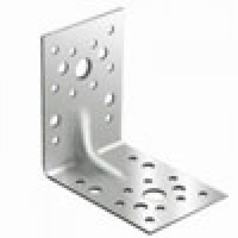 Уголок крепежный 90*90*65*2,0 усиленный (цинк) Кунгур/25