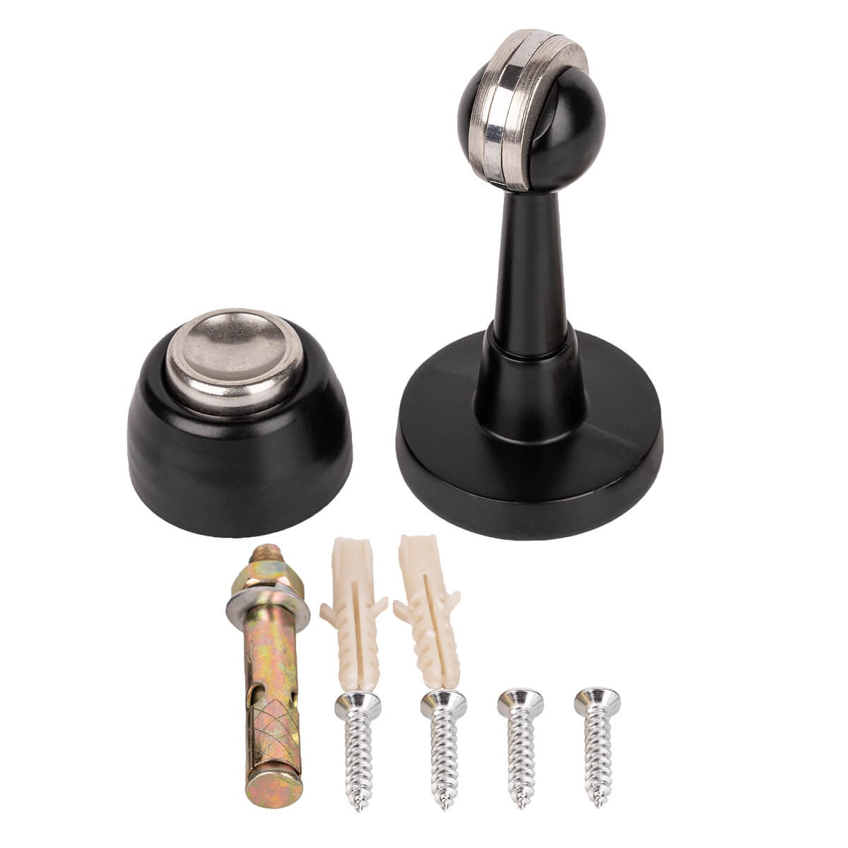 Упор дверной магнит. 08.10.09 "106" (черный) Н=73 MARLOK /60