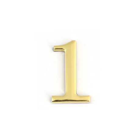 Номер дверной "1" (золото) металлический Апекс