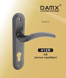 Ручка дверная на планке 412R DAMX AS (62 мм) MSM(12)