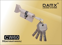 Цилиндровый механизм ключ-верт. CW60mm DAMX SN никель  MSM(80/20)
