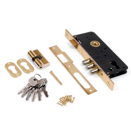 Замок врезной 2200/60-G (золото) Апекс /28,7