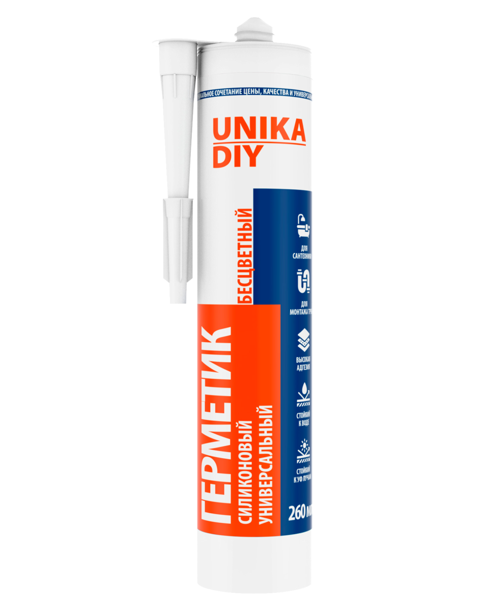 Герметик силикон. универсальный бесцветный MARCON "Unika DIY" 260 мл