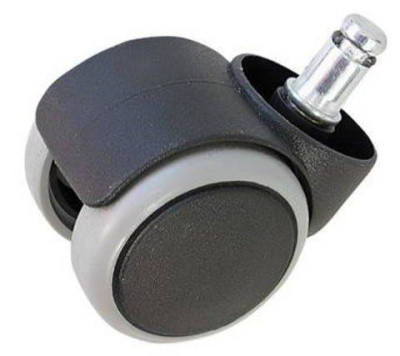 Опора колесная 50" 10.02.07 штифт 11*20, без стопора прорезиненные (5/200) MARLOK