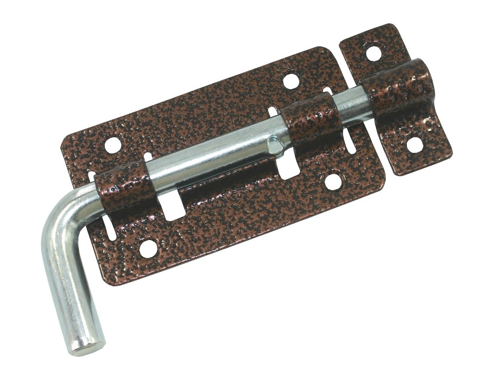 Засов дверной ЗД-03 черный Кунгур /20