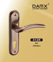 Ручка дверная на планке 412R DAMX AC (62 мм) MSM(18)